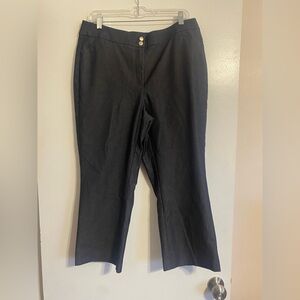 Chico’s Navy Blue Trapuntro Wide Legged Cropped Pants- Size 10